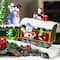 Glitzhome® 20" Lighted Christmas Santa Train Resin Village with Movement and Music